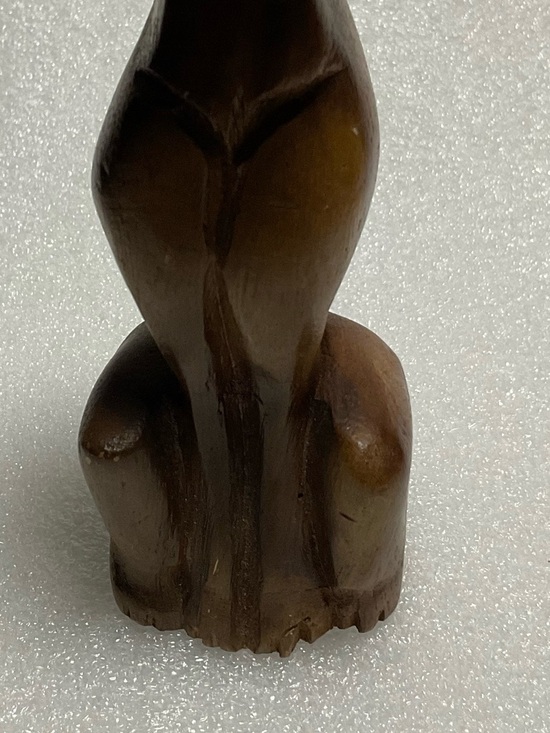 Hand Carved Wooden Siamese Cat Figure MCM Folk Art - Picture 3 of 7